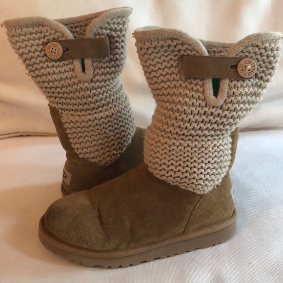 Ugg Shoes | Ugg Suede and Knit Boots | Color: Tan | Size: 4 Euro 34 | Lbluemom's Closet